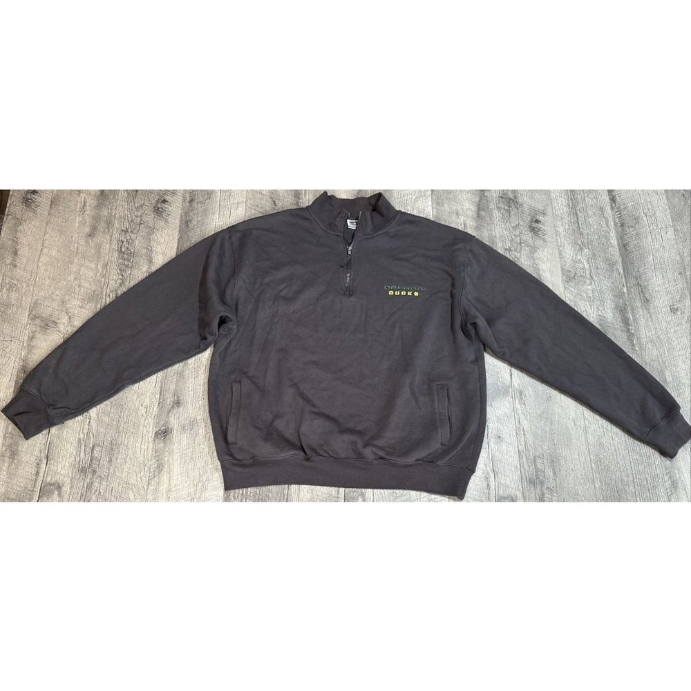 Oregon Ducks Stadium Athletics Sweatshirt Mens 2XL Gray Pockets Soft Cotton NCAA